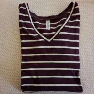 Striped V-Neck Top